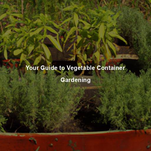 Your Guide to Vegetable Container Gardening
