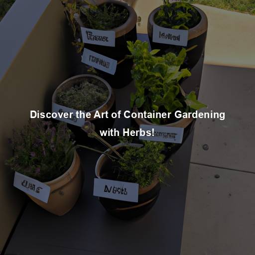 Discover the Art of Container Gardening with Herbs!