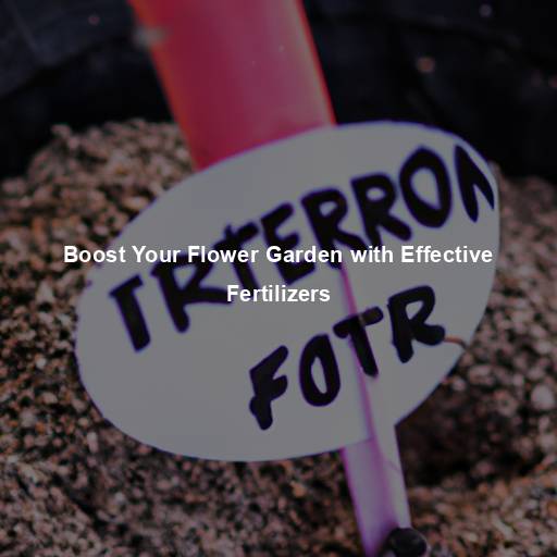 Boost Your Flower Garden with Effective Fertilizers