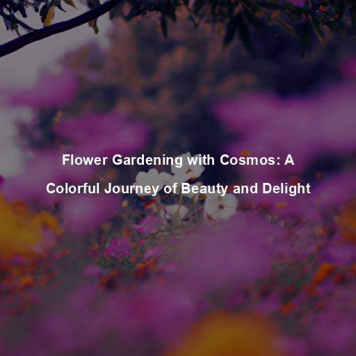 Flower Gardening with Cosmos: A Colorful Journey of Beauty and Delight