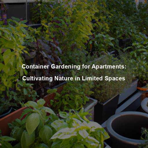 Container Gardening for Apartments: Cultivating Nature in Limited Spaces