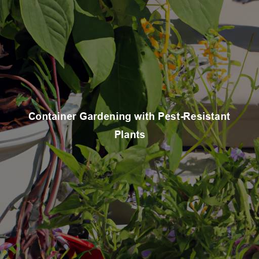 Container Gardening with Pest-Resistant Plants