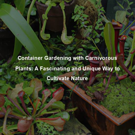Container Gardening with Carnivorous Plants: A Fascinating and Unique Way to Cultivate Nature