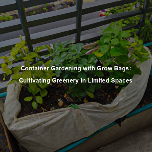 Container Gardening with Grow Bags: Cultivating Greenery in Limited Spaces