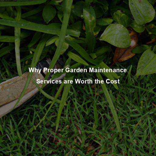 Why Proper Garden Maintenance Services are Worth the Cost