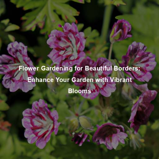 Flower Gardening for Beautiful Borders: Enhance Your Garden with Vibrant Blooms