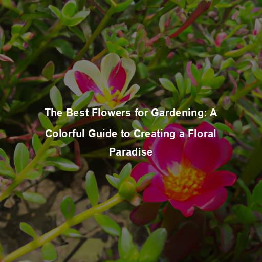 The Best Flowers for Gardening: A Colorful Guide to Creating a Floral Paradise