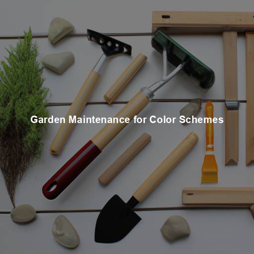 Garden Maintenance for Color Schemes