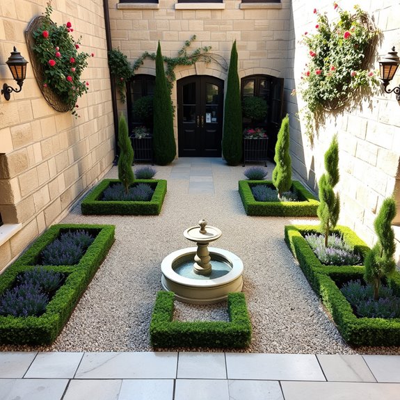 balanced outdoor space arrangement