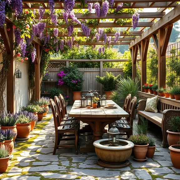 charming outdoor dining space