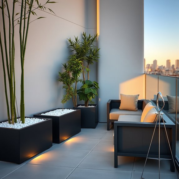 clean simple green spaces