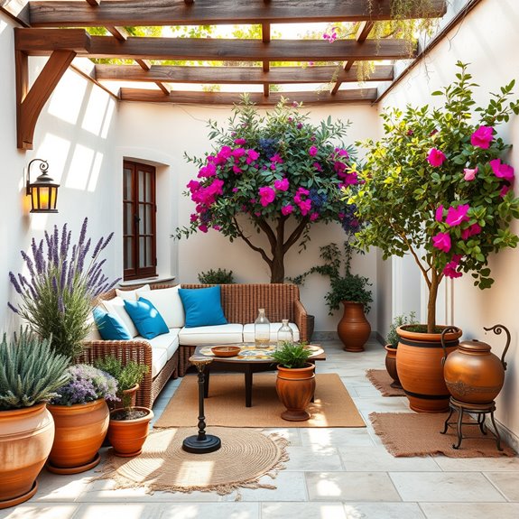 cozy mediterranean outdoor space