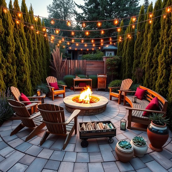 cozy outdoor gathering space
