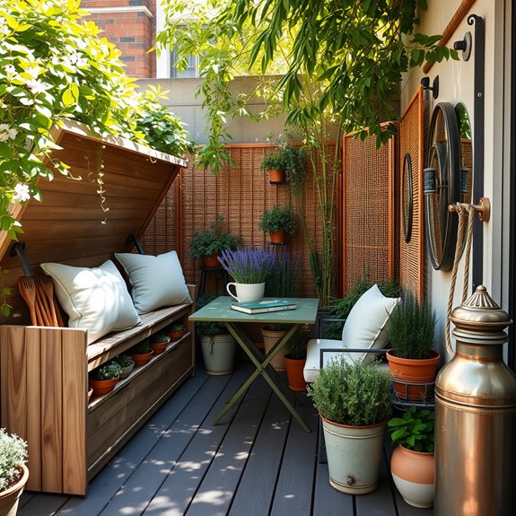 discreet garden tool storage