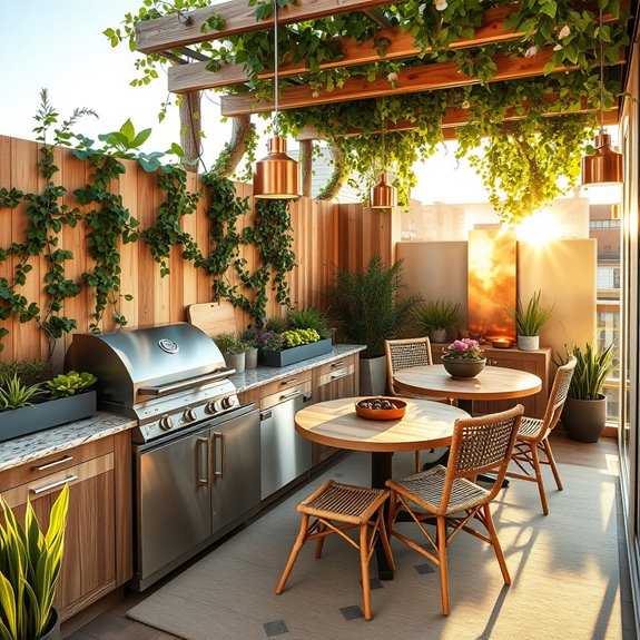 elegant alfresco cooking space