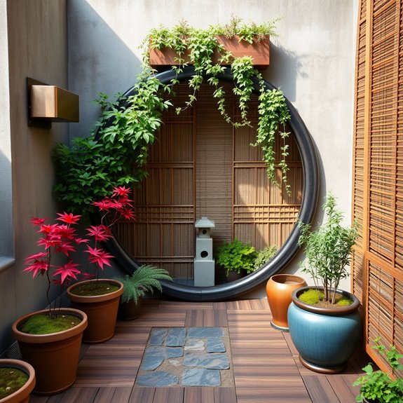 elegant architectural garden features