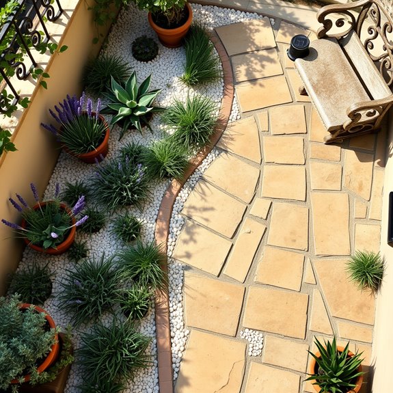 elegant stone walkway designs