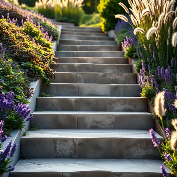 garden pathway with borders