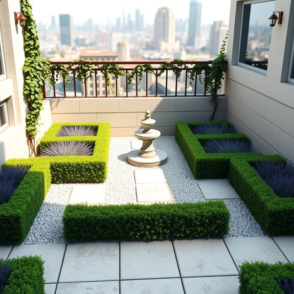 geometric garden design pattern