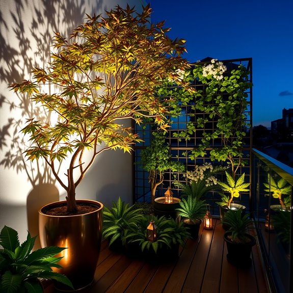 illuminating vertical features effectively