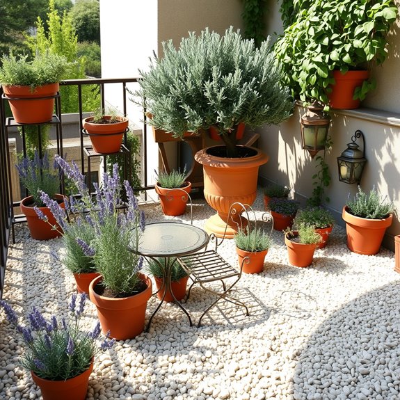 mediterranean gravel garden design