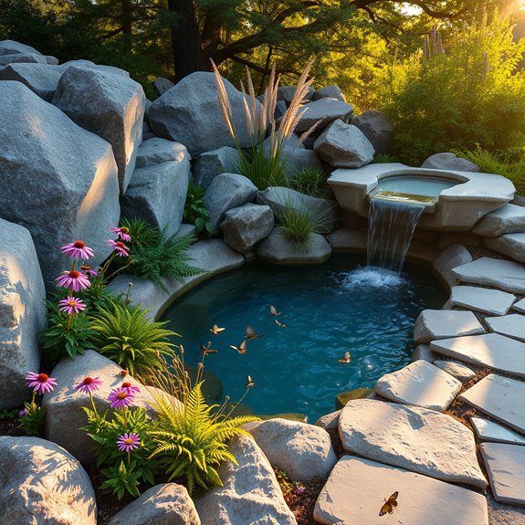 natural plunge pool landscaping