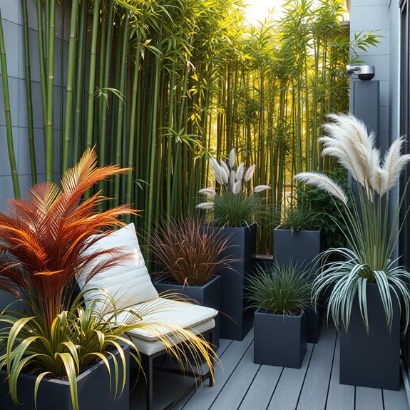 natural privacy with greenery