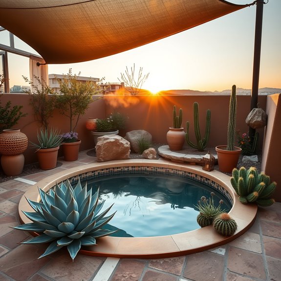 oasis with mineral pools