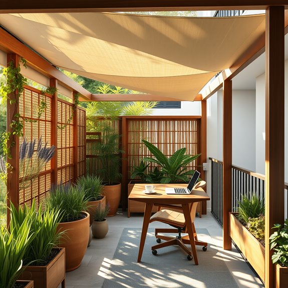 outdoor workspace for professionals