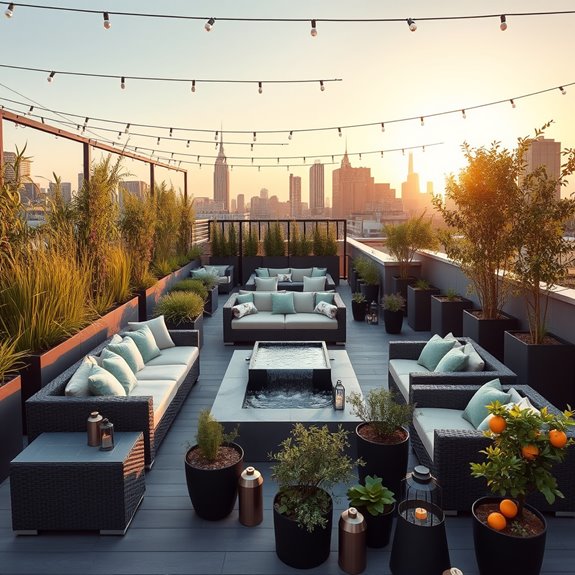 rooftop celebration under stars