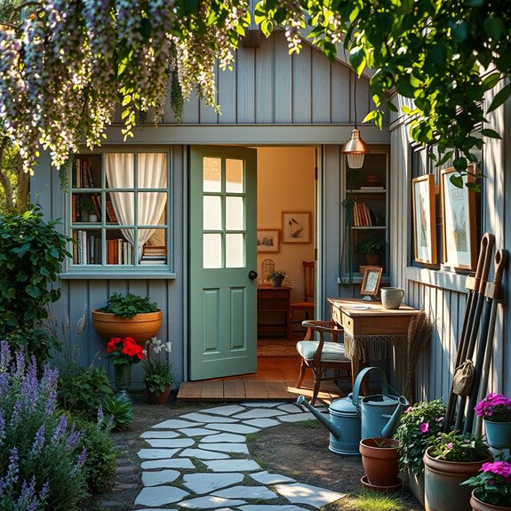 rustic functional garden shed