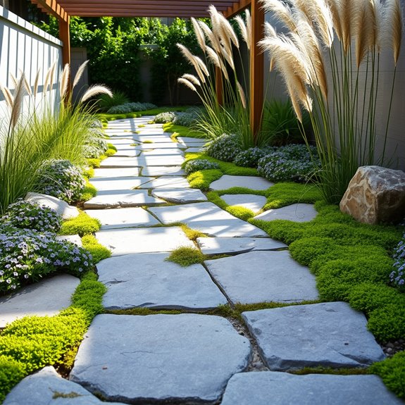 stone walkways and stairs
