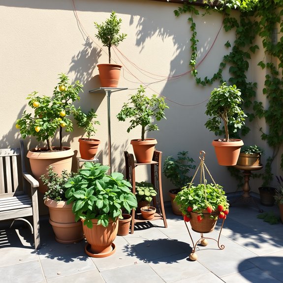 vertical garden fruit trees