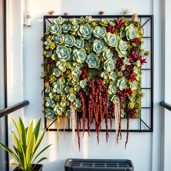 vertical succulent wall art