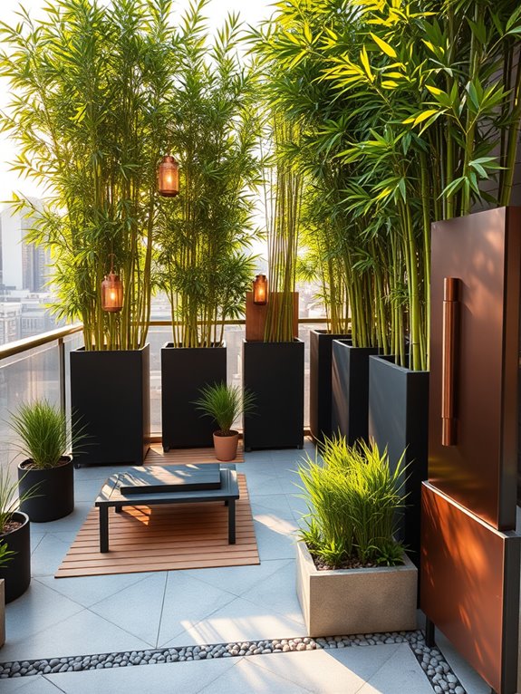 bamboo privacy screen installation
