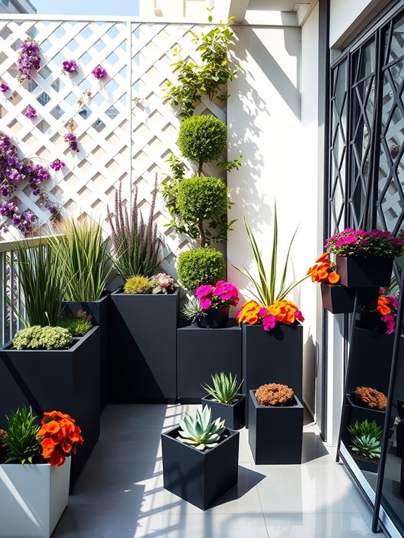 bold geometric garden design