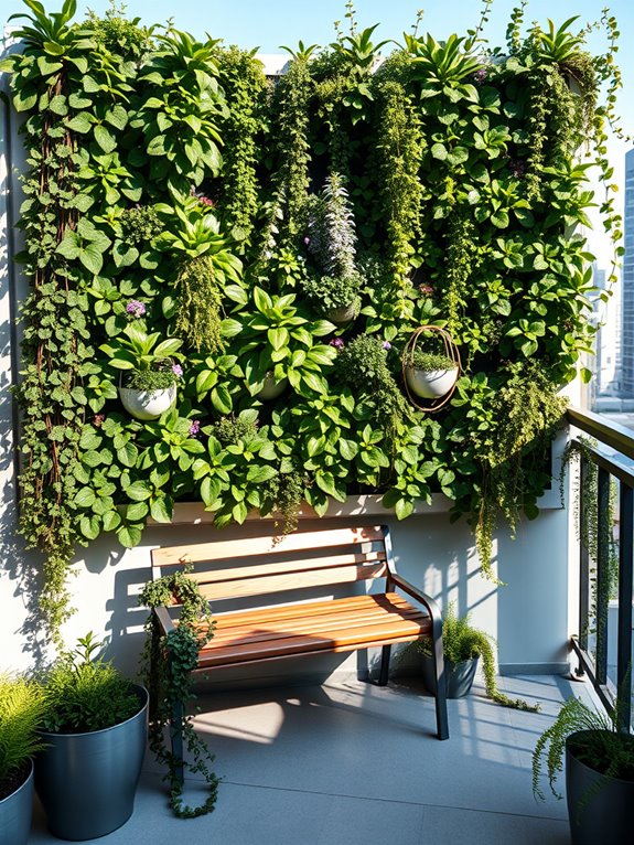 breathtaking vertical green tapestry