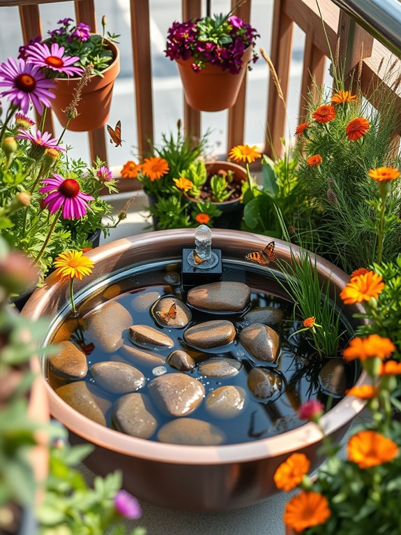 butterfly friendly garden water feature