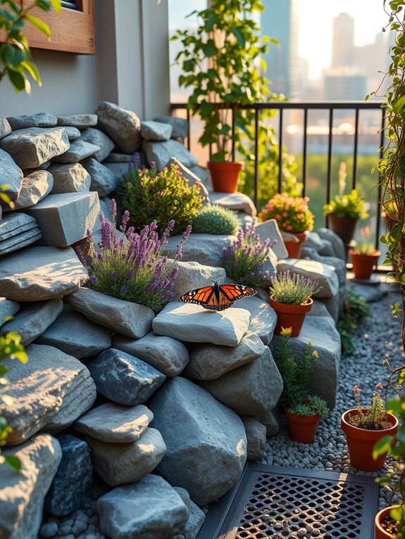 butterfly friendly rock garden design