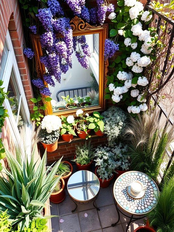 captivating garden mirror displays
