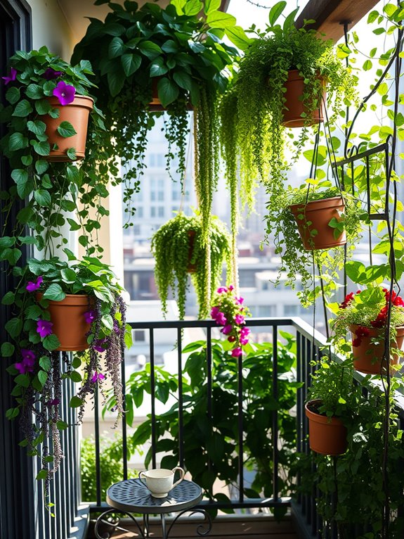 cascading greenery balcony oasis