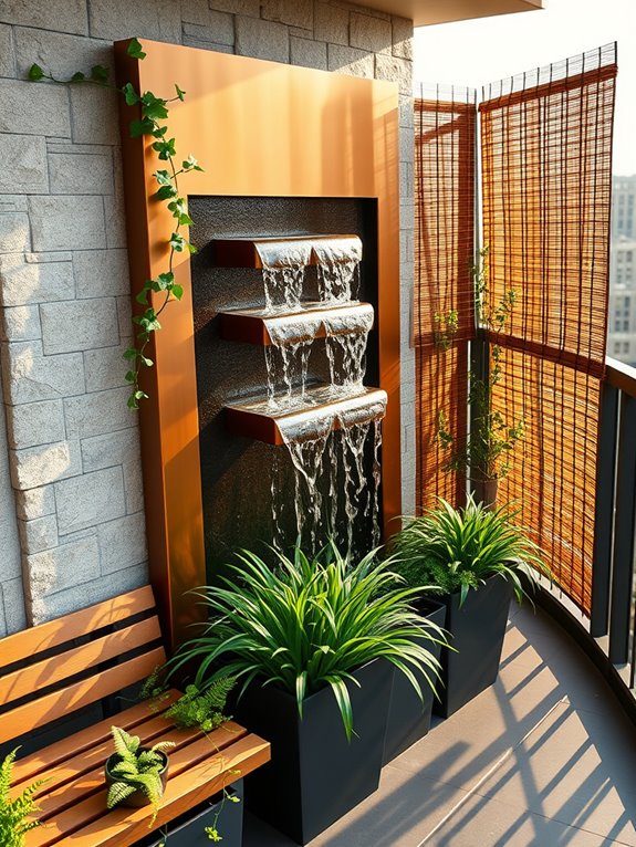 cascading wall water feature