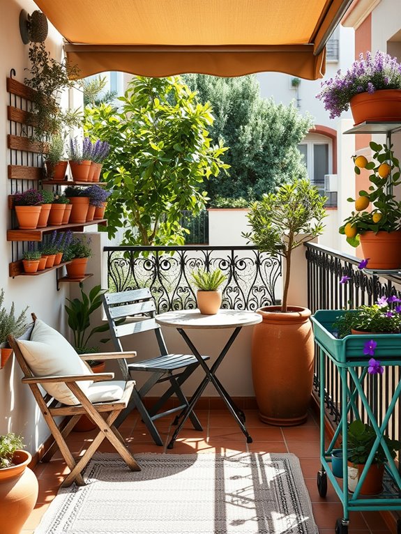 charming mediterranean al fresco dining
