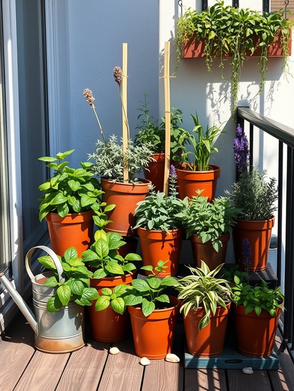 charming practical herb garden