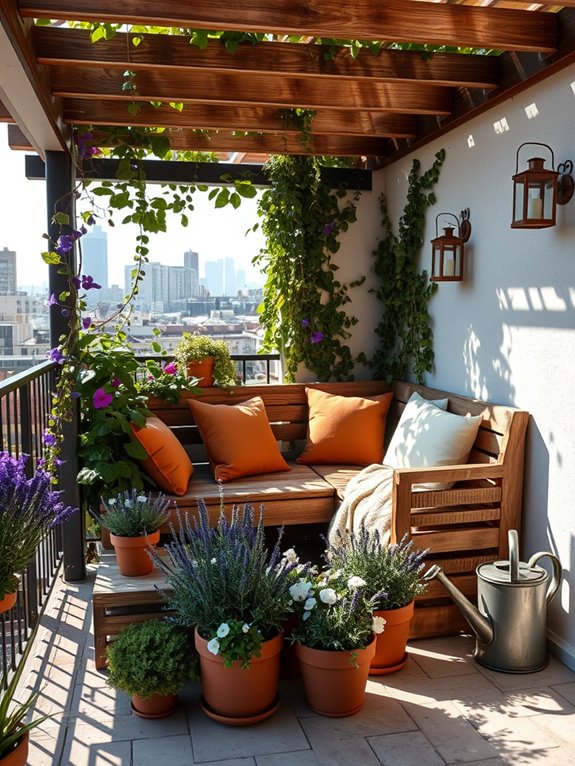 charming rustic garden seating