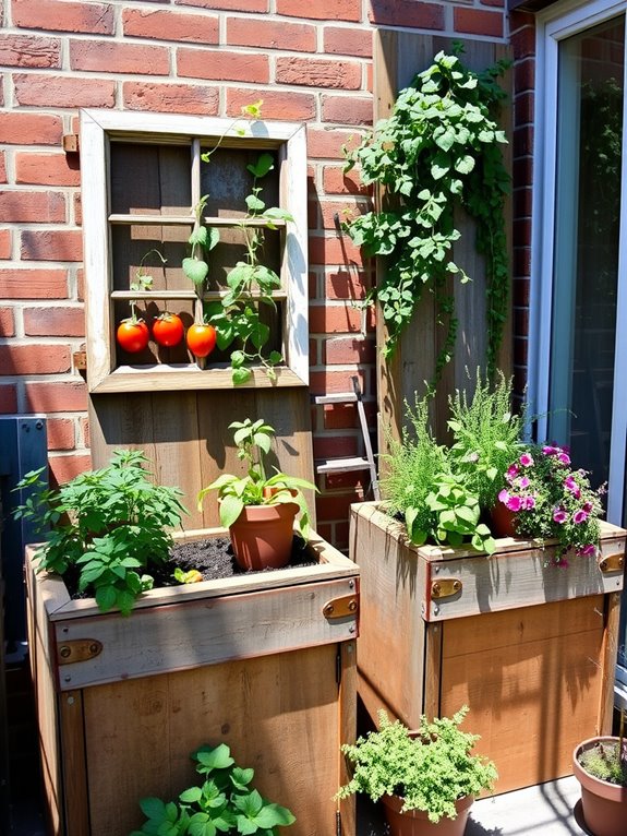 charming upcycled raised beds