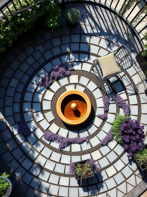 circular garden paving designs