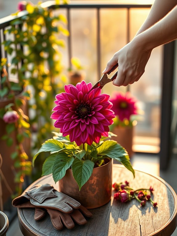 clean cut wilted blooms