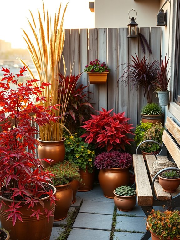 colorful autumn garden design