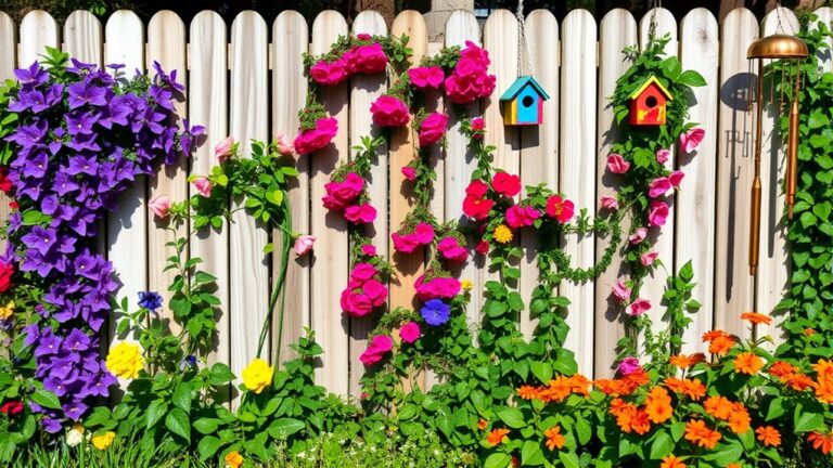 colorful fence garden improvements